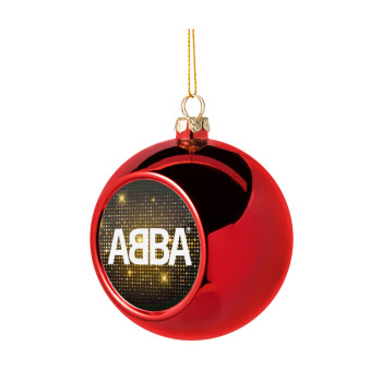 ABBA, Χριστουγεννιάτικη μπάλα δένδρου Κόκκινη 8cm
