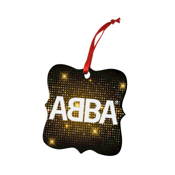 ABBA, Χριστουγεννιάτικο στολίδι polygon ξύλινο 7.5cm