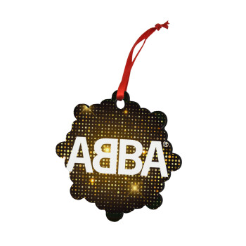 ABBA, Χριστουγεννιάτικο στολίδι snowflake ξύλινο 7.5cm