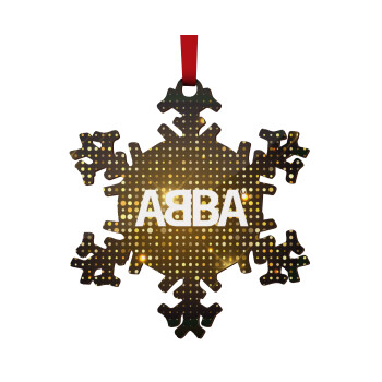 ABBA, Χριστουγεννιάτικο στολίδι νιφάδα ξύλινο 9cm