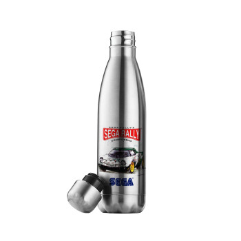 SEGA RALLY 2, Μεταλλικό παγούρι θερμός Inox (Stainless steel), διπλού τοιχώματος, 500ml