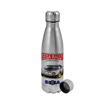 SEGA RALLY 2, Metallic water bottle, stainless steel, 750ml