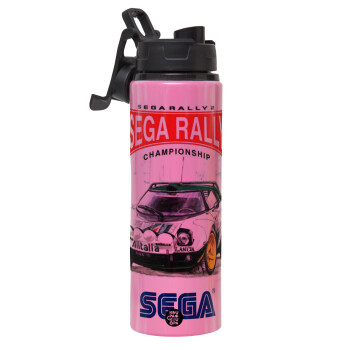 SEGA RALLY 2, Metallic water bottle with safety lid, 850ml aluminum