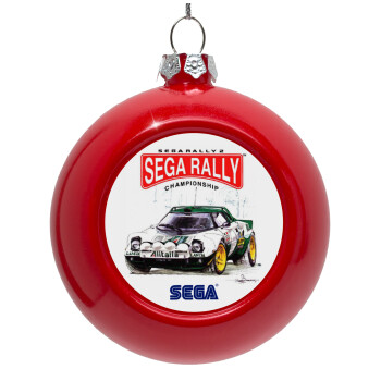 SEGA RALLY 2, Red Christmas tree ornament bauble 8cm