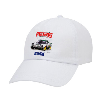 SEGA RALLY 2, Καπέλο ενηλίκων Jockey Λευκό (snapback, 5-φύλλο, unisex)