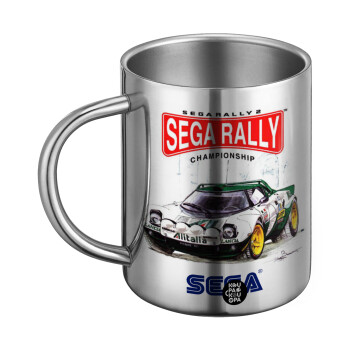 SEGA RALLY 2, Ανοξείδωτη Μεταλλική Κούπα 450ml - Διπλού Τοιχώματος