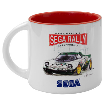 SEGA RALLY 2, Κούπα κεραμική 400ml Λευκή/Κόκκινη
