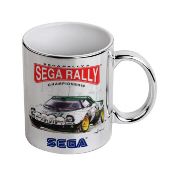 SEGA RALLY 2, Mug ceramic, silver mirror, 330ml