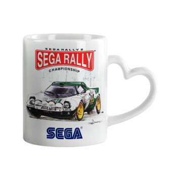 SEGA RALLY 2, Mug heart handle, ceramic, 330ml