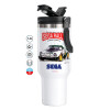 Mega Stainless steel Tumbler with lid, double wall 1,2L