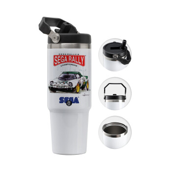 SEGA RALLY 2, 30oz stainless Steel Tumbler with Handle