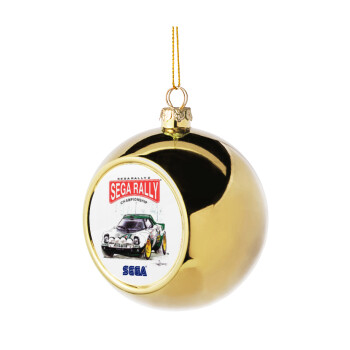 SEGA RALLY 2, Χριστουγεννιάτικη μπάλα δένδρου Χρυσή 8cm