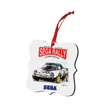 SEGA RALLY 2, Στολίδι Χριστουγεννιάτικο στολίδι polygon ξύλινο 7.5cm