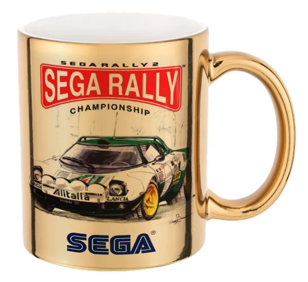 SEGA RALLY 2 — Mug ceramic, gold mirror, 330ml