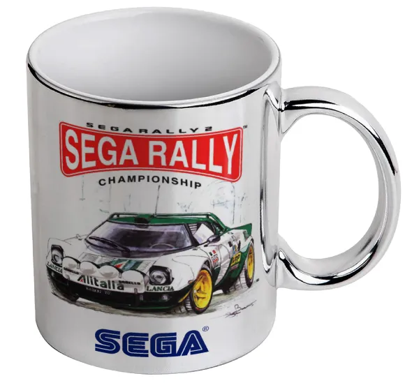 SEGA RALLY 2 — Mug ceramic, silver mirror, 330ml