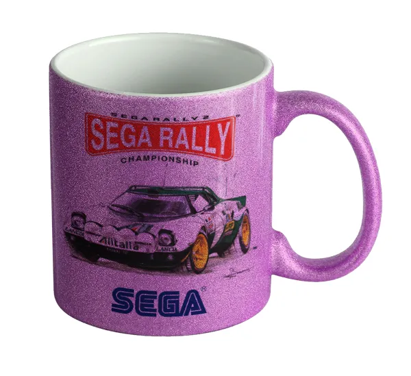 SEGA RALLY 2 — Κούπα Μωβ Glitter που γυαλίζει, κεραμική, 330ml