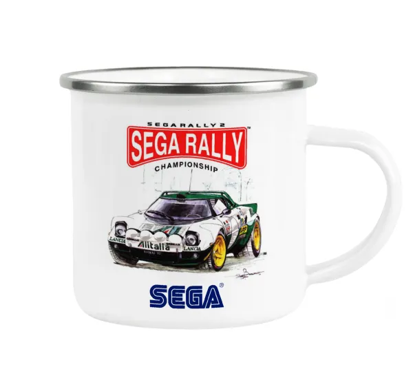 SEGA RALLY 2 — Metallic enamel cup white 360ml