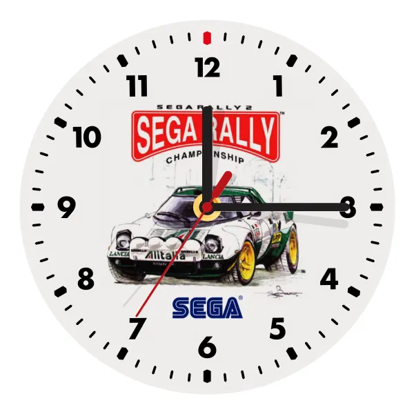 SEGA RALLY 2 — Wooden wall clock (20cm)