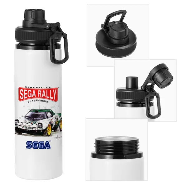 SEGA RALLY 2 — Μεταλλικό παγούρι νερού με καπάκι ασφαλείας, αλουμινίου 850ml
