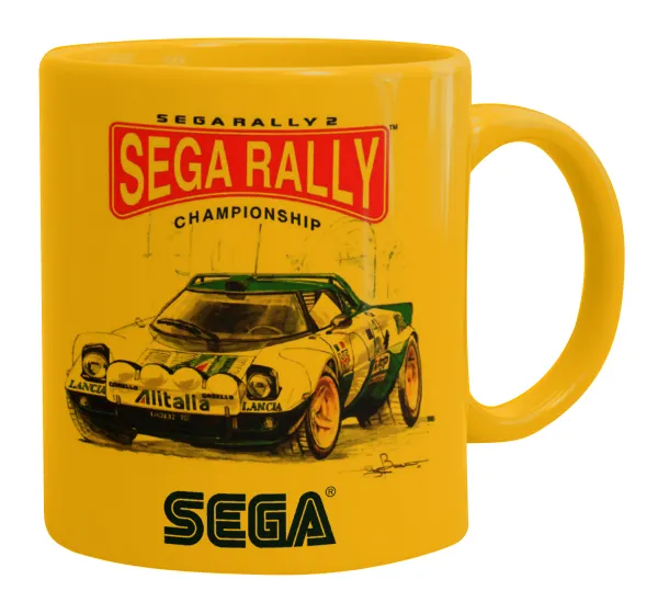 SEGA RALLY 2 — Ceramic coffee mug yellow, 330ml