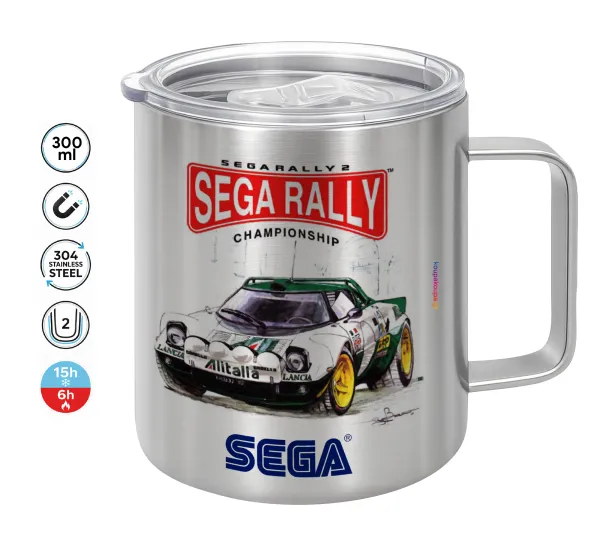 SEGA RALLY 2 — Double-walled stainless steel mug 300ml with temperature-retaining lid