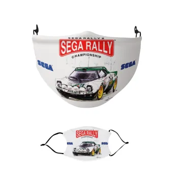 SEGA RALLY 2, Μάσκα υφασμάτινη παιδική πολλαπλών στρώσεων με υποδοχή φίλτρου