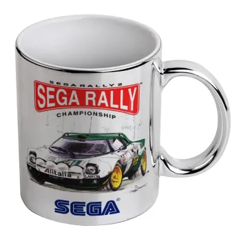 SEGA RALLY 2, Κούπα κεραμική, ασημένια καθρέπτης, 330ml
