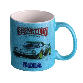 SEGA RALLY 2, Κούπα Σιέλ Glitter που γυαλίζει, κεραμική, 330ml