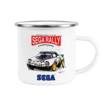 SEGA RALLY 2, Metallic enamel cup white 360ml
