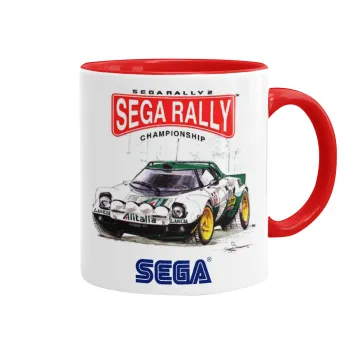 SEGA RALLY 2, Mug colored red, ceramic, 330ml