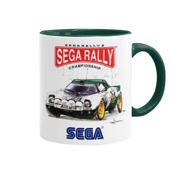 SEGA RALLY 2, Mug colored green, ceramic, 330ml
