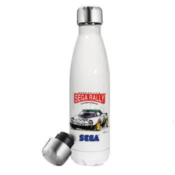 SEGA RALLY 2, Metal mug thermos White (Stainless steel), double wall, 500ml