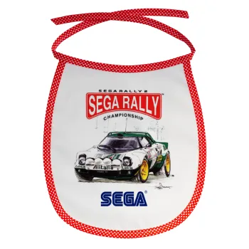 SEGA RALLY 2, Σαλιάρα μωρού αλέκιαστη με κορδόνι Κόκκινη