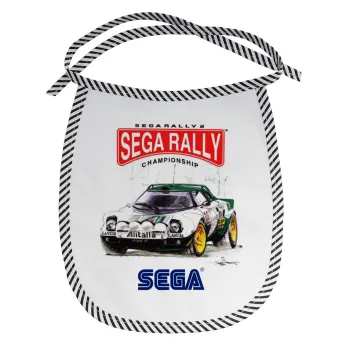 SEGA RALLY 2, Σαλιάρα μωρού αλέκιαστη με κορδόνι Μαύρη