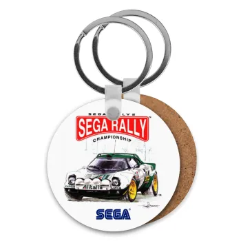 SEGA RALLY 2, Μπρελόκ Ξύλινο στρογγυλό MDF Φ5cm