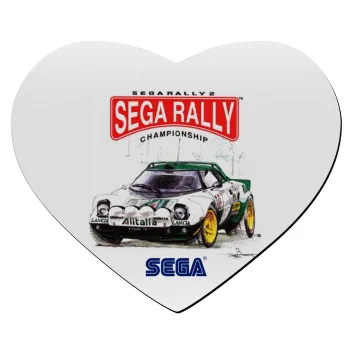 SEGA RALLY 2, Mousepad heart 23x20cm
