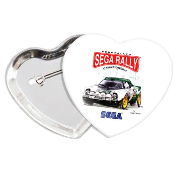 SEGA RALLY 2, Κονκάρδα παραμάνα καρδιά (57x52mm)