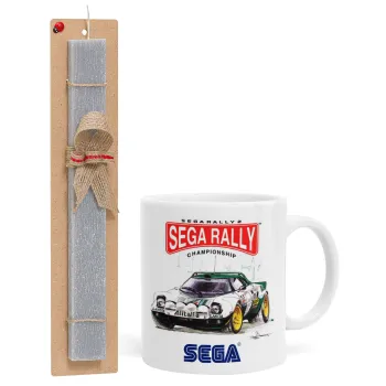 SEGA RALLY 2, Easter Set, Ceramic Cup (330ml) & Easter aromatic flat candle (30cm) (GRAY)