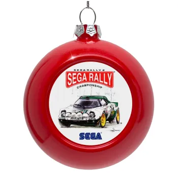 SEGA RALLY 2, Red Christmas tree ornament bauble 8cm