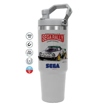 SEGA RALLY 2, ΓΚΡΙ χρώματος Θερμός Ανοξείδωτο 890ml (30oz) με χερούλι