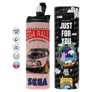 SEGA RALLY 2, Tumbler stainless steel PINK 600ml