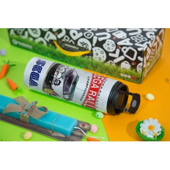 SEGA RALLY 2, Πασχαλινή Λαμπάδα με Travel Tumbler θερμό με διπλό καπάκι (600ml, BPA free) & κερί αρωματικό πλακέ (30cm) (ΤΙΡΚΟΥΑΖ)