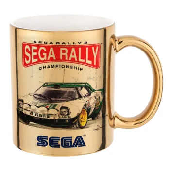 SEGA RALLY 2, Mug ceramic, gold mirror, 330ml