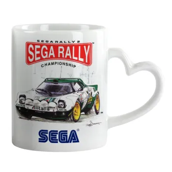 SEGA RALLY 2, Mug heart handle, ceramic, 330ml