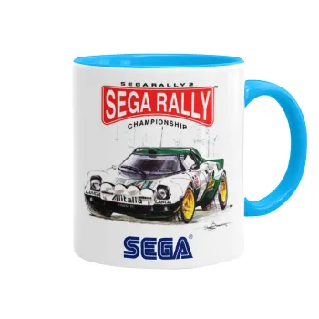 SEGA RALLY 2, Mug colored light blue, ceramic, 330ml