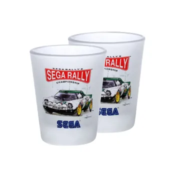 SEGA RALLY 2, Σφηνοπότηρα γυάλινα 45ml του πάγου (2 τεμάχια)