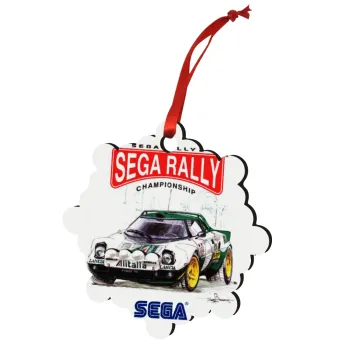 SEGA RALLY 2, Christmas ornament snowflake wooden 7.5cm