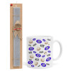 Easter Set, Ceramic Cup (330ml) & Easter aromatic flat candle (30cm) (GRAY)