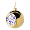 Golden Christmas tree ball ornament 8cm