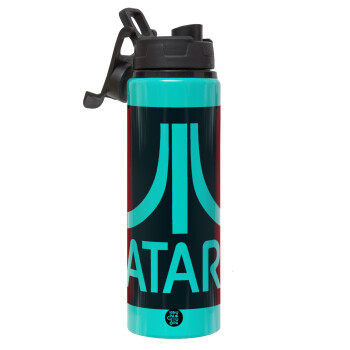 atari, Metallic water bottle with safety lid, 850ml aluminum